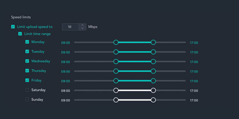 3-simple-tricks-speed-limits Speed limits in MASV let you control mbps throughout the week