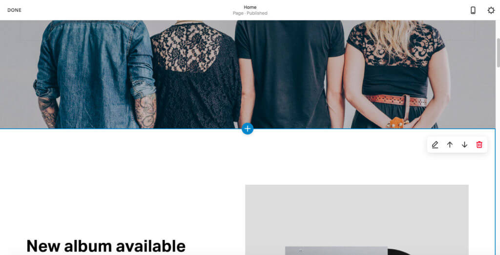 Blank New Section Choosing a blank new section