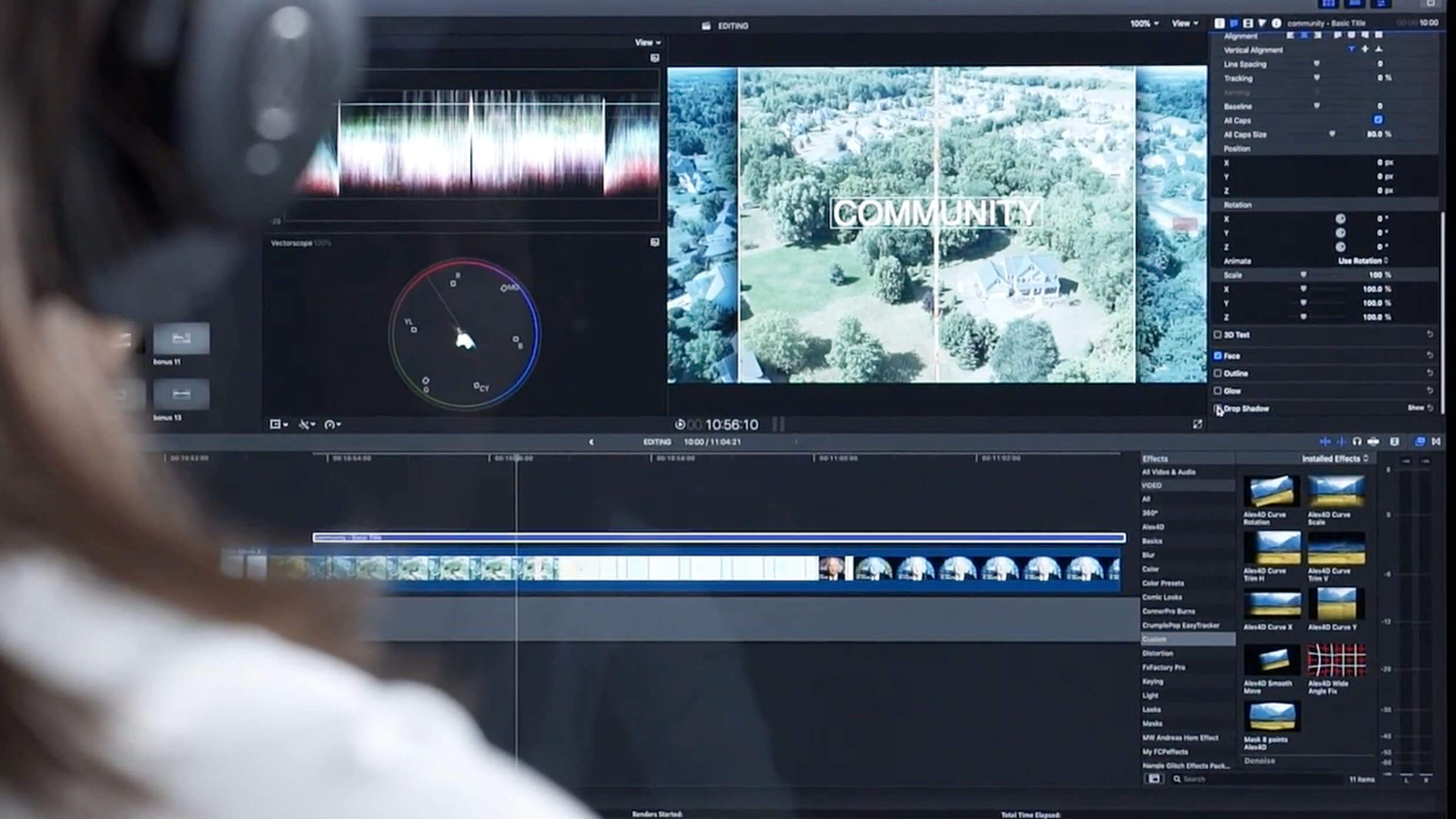 cgi-digital-editor-workstation a video editor color grades footage