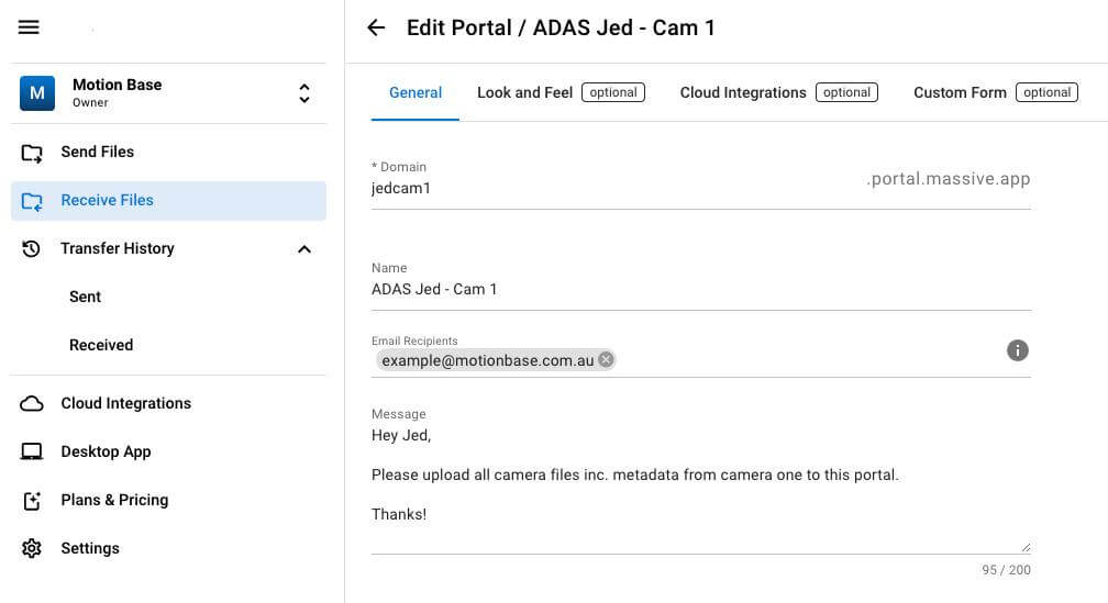Create MASV Portals Create MASV Portals