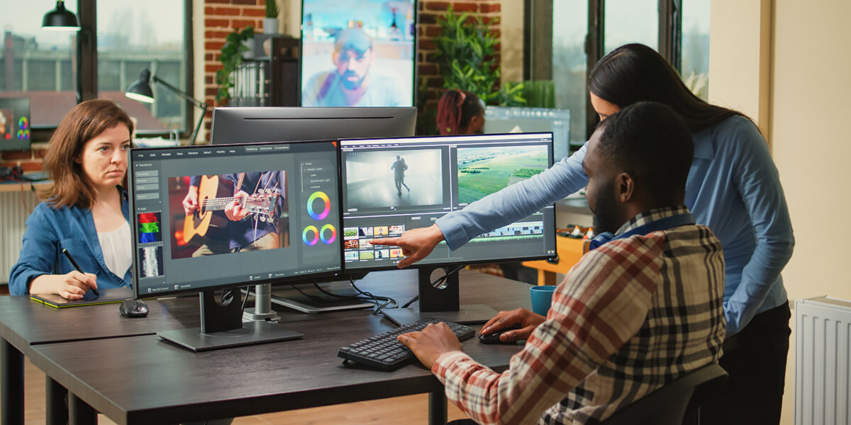 creative-video-review-process a creative director gives feedback on a video editor's project