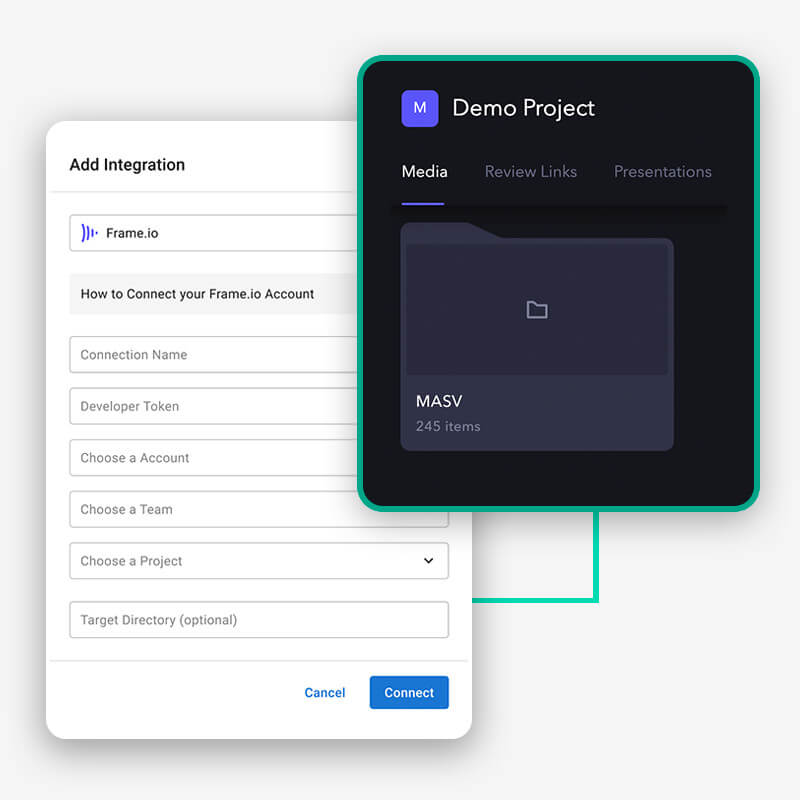 frameio-cloud-integration MASV integration with Frame.io