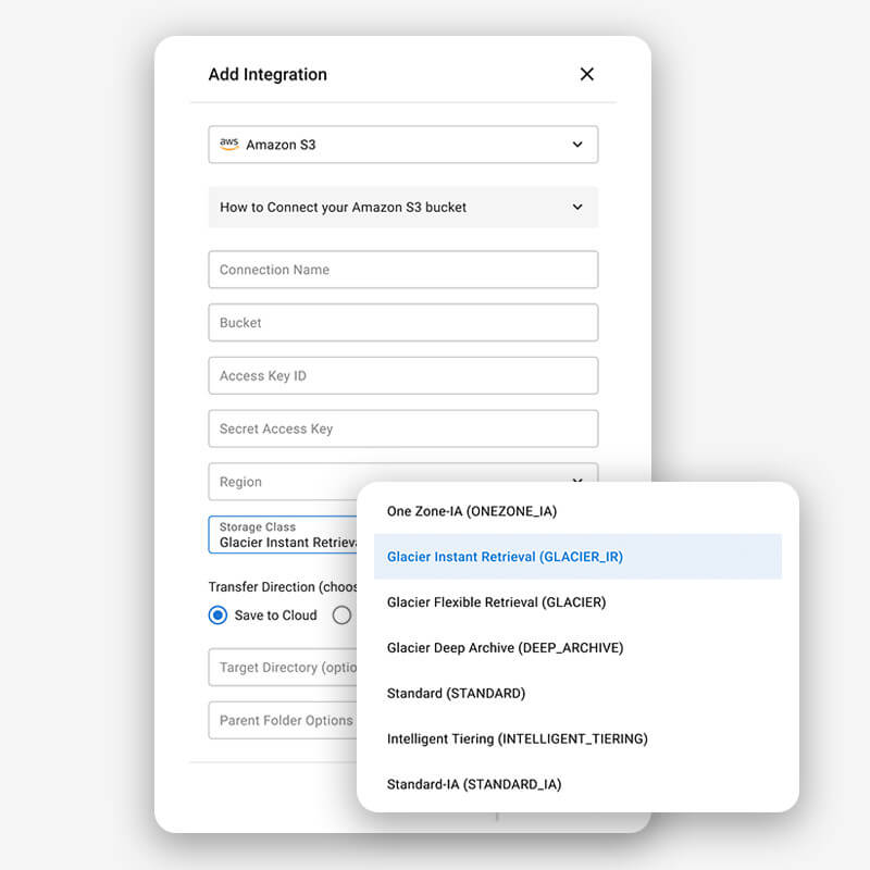infrequent-access Ingest to aws s3 infrequent access storage with MASV