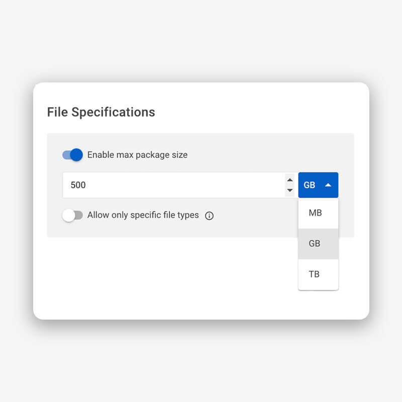 max-package-size add a max upload size to MASV Portal