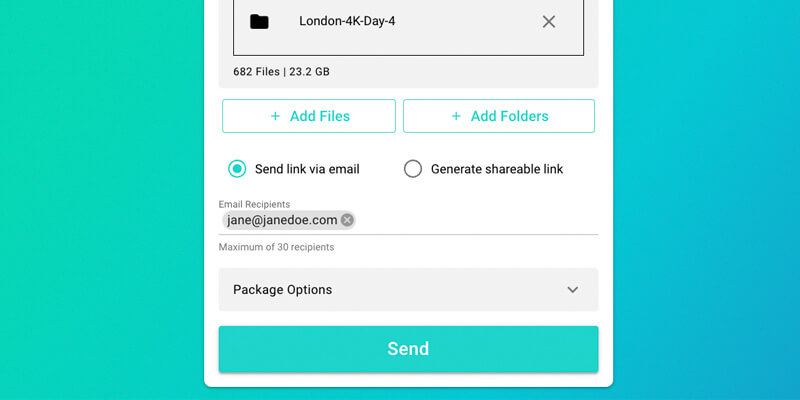 send-large-files-email-MASV Upload A folder with 4K footage is uploaded onto MASV