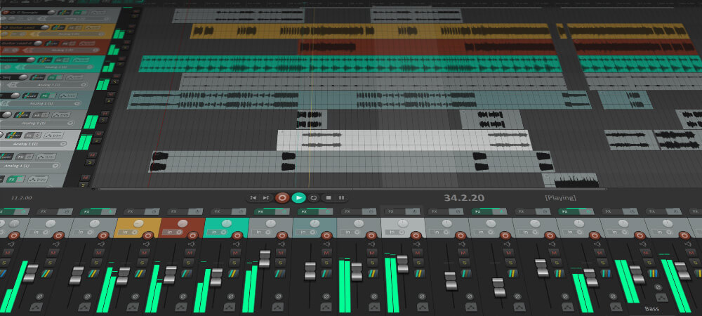 sound designer_reaper DAW A reaper digital audio workstation used by a sound designer