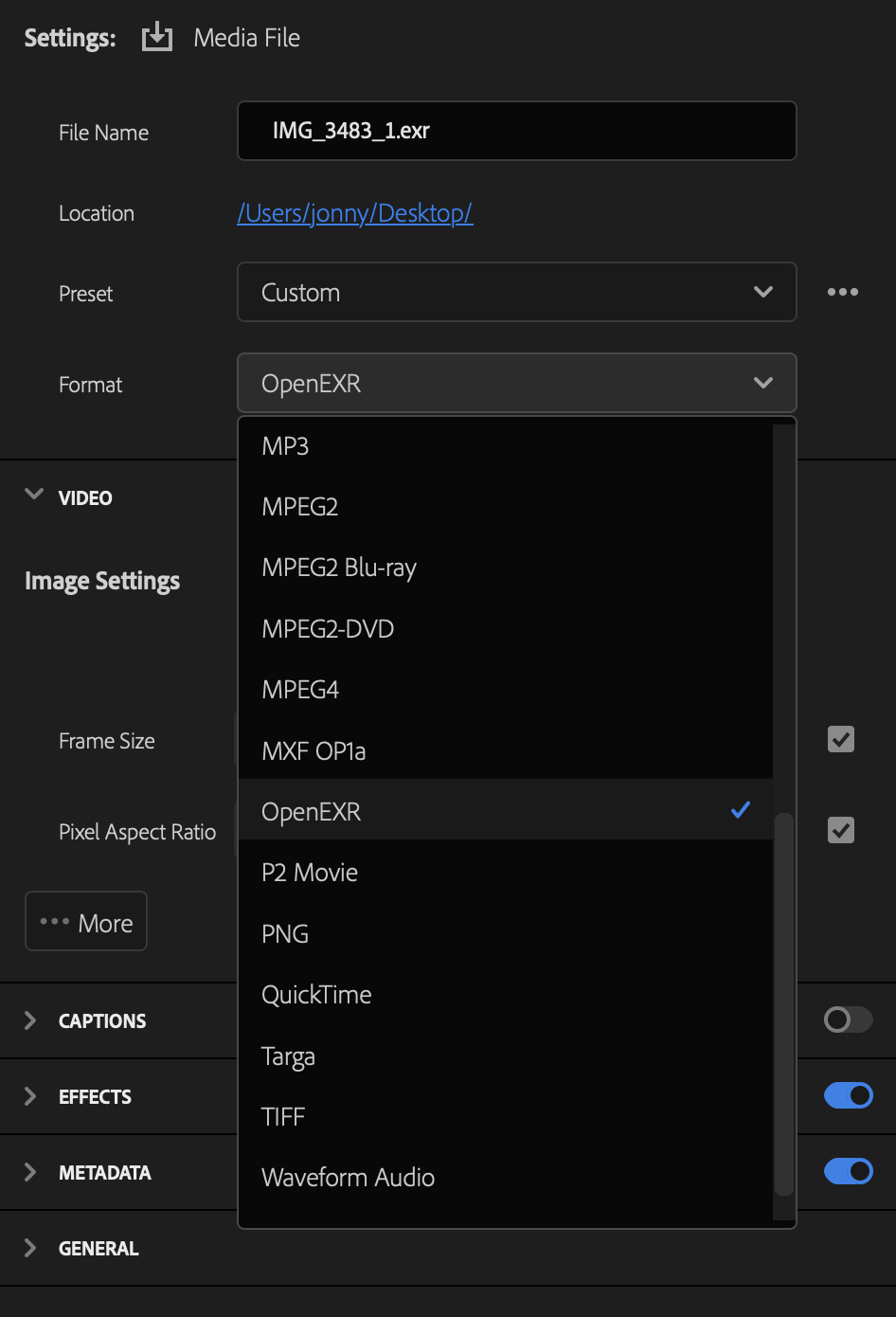 Create EXR Files Create EXR Files