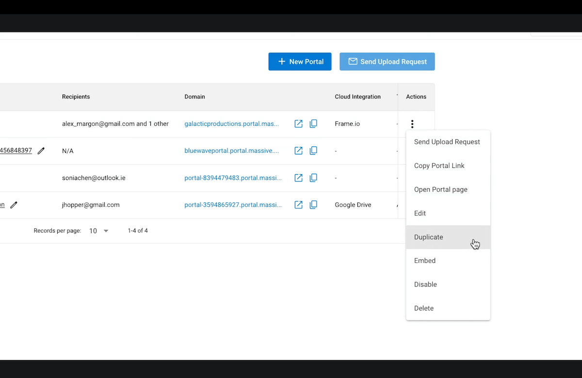 Custom portal actions Placeholder image