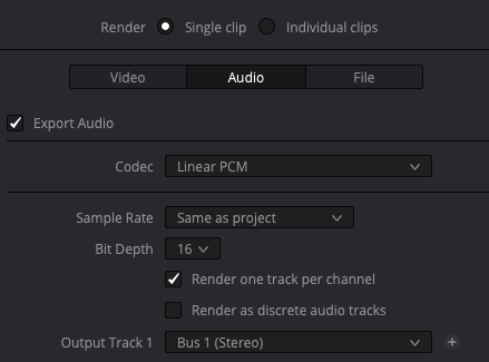 DaVinci Resolve Deliver page DaVinci Resolve Deliver page