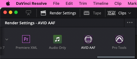 DaVinci Resolve DNxHR Avid AAF preset DNxHR Avid AAF preset