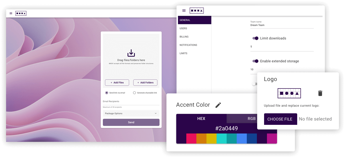 MASV-file-upload-with-panel MASV file transfer