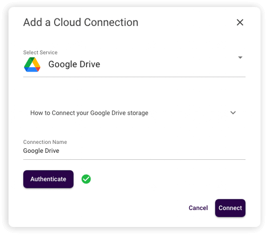 google drive cloud connection Automatically upload files to Google Drive