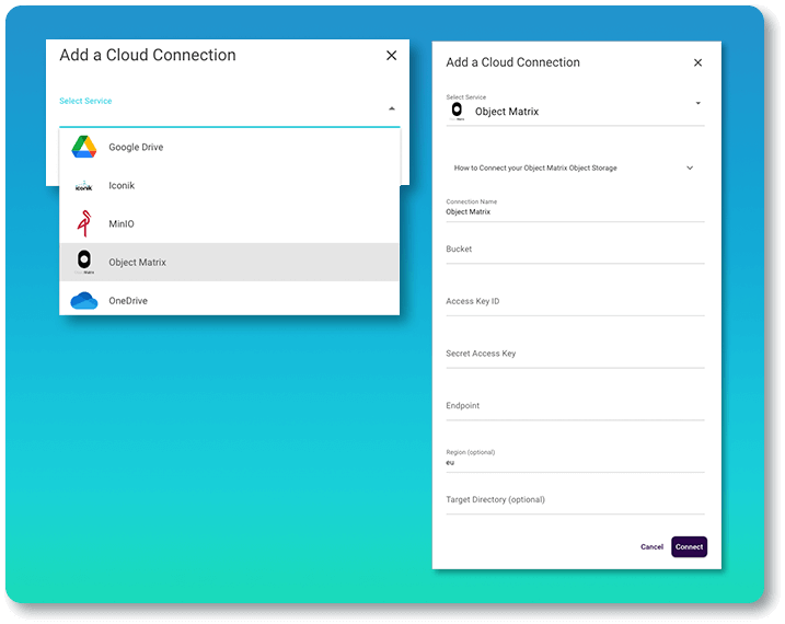 Object-Matrix-Cloud-integration-configuration MASV integration with Object Matrix