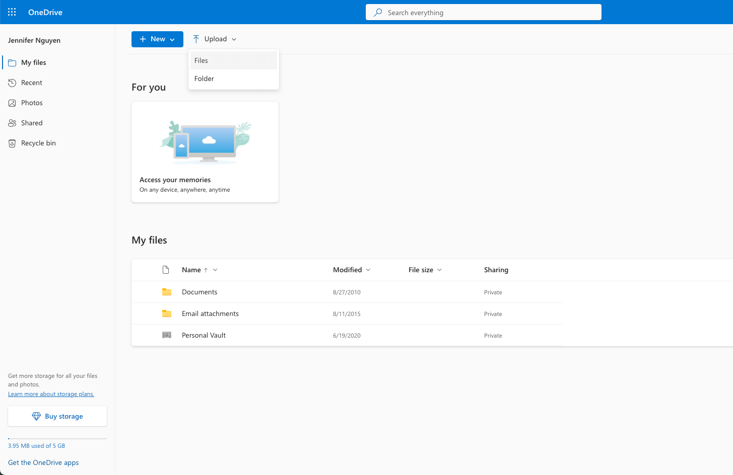 OneDrive Uploading and sharing files with OneDrive